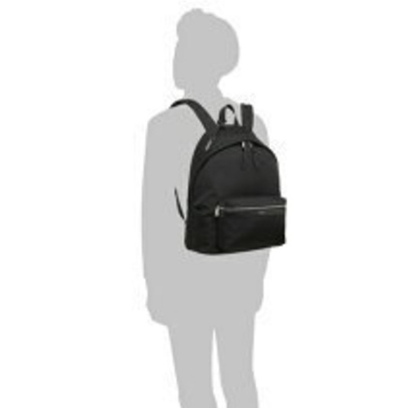 Saint Laurent Black  canvas nylon leather trim  Backpack - Picture 1 of 16